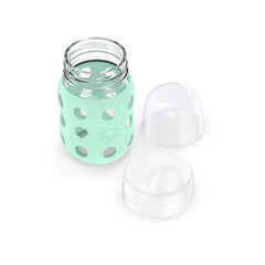 Lifefactory wide neck design makes filling and cleaning easy for caregivers.