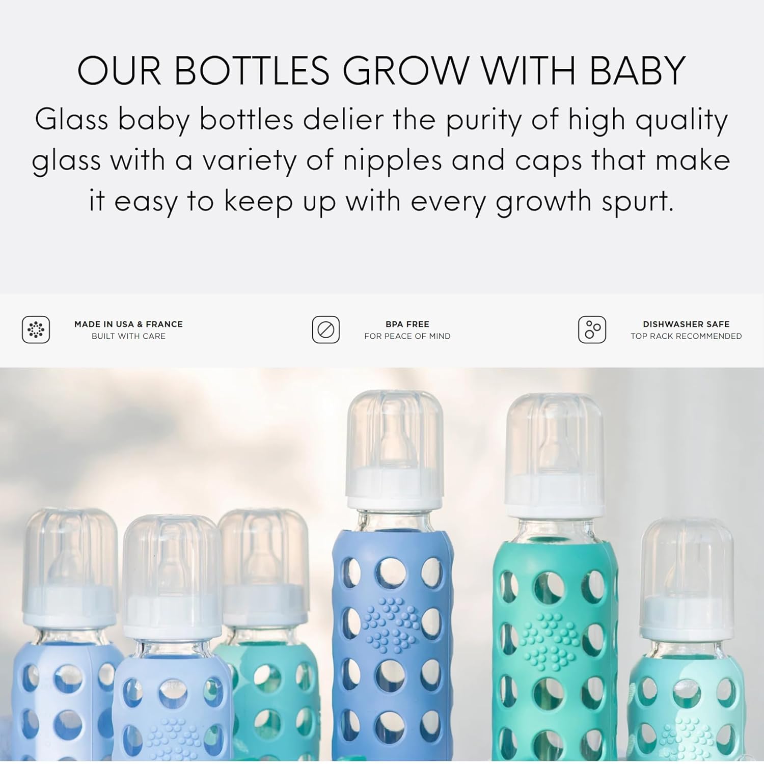 Lifefactory BPA-free, phthalate-free, PVC-free bottle ready for versatile storage.