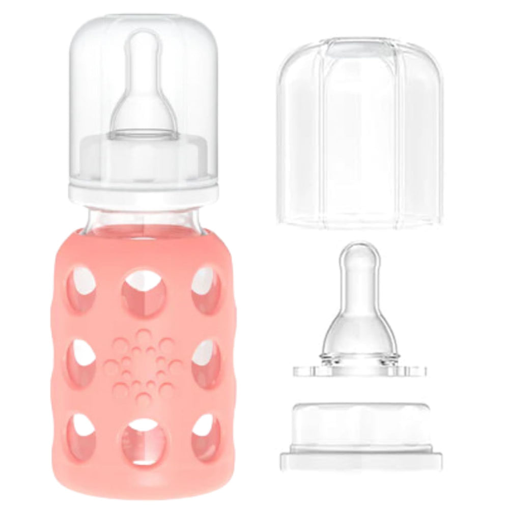 Lifefactory bottle with protective silicone sleeve for secure handling