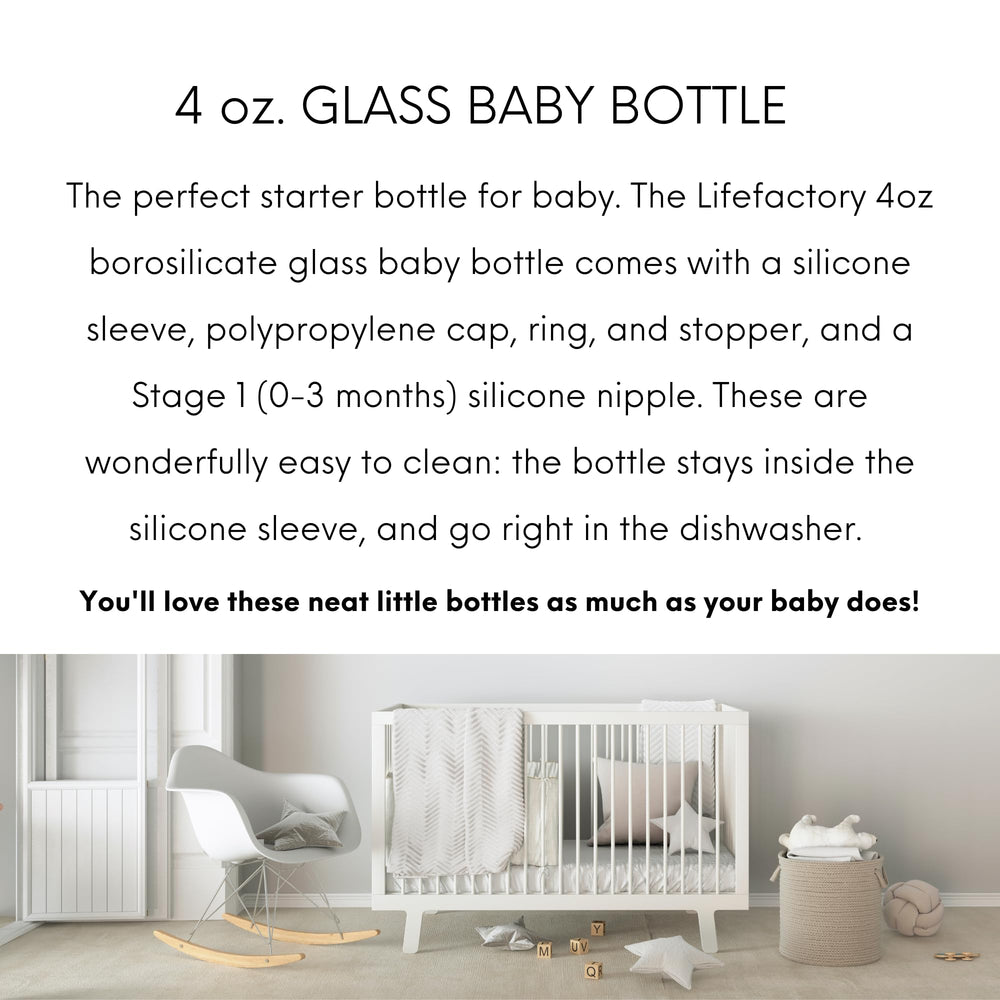 Lifefactory BPA-free baby bottle ready for safe daily use