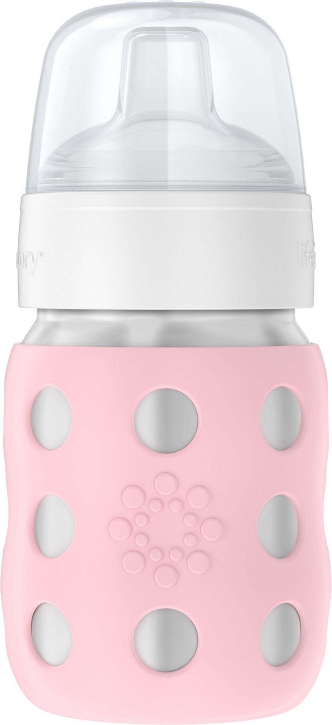Lifefactory Desert Rose wide-neck bottle offers easy filling and cleaning