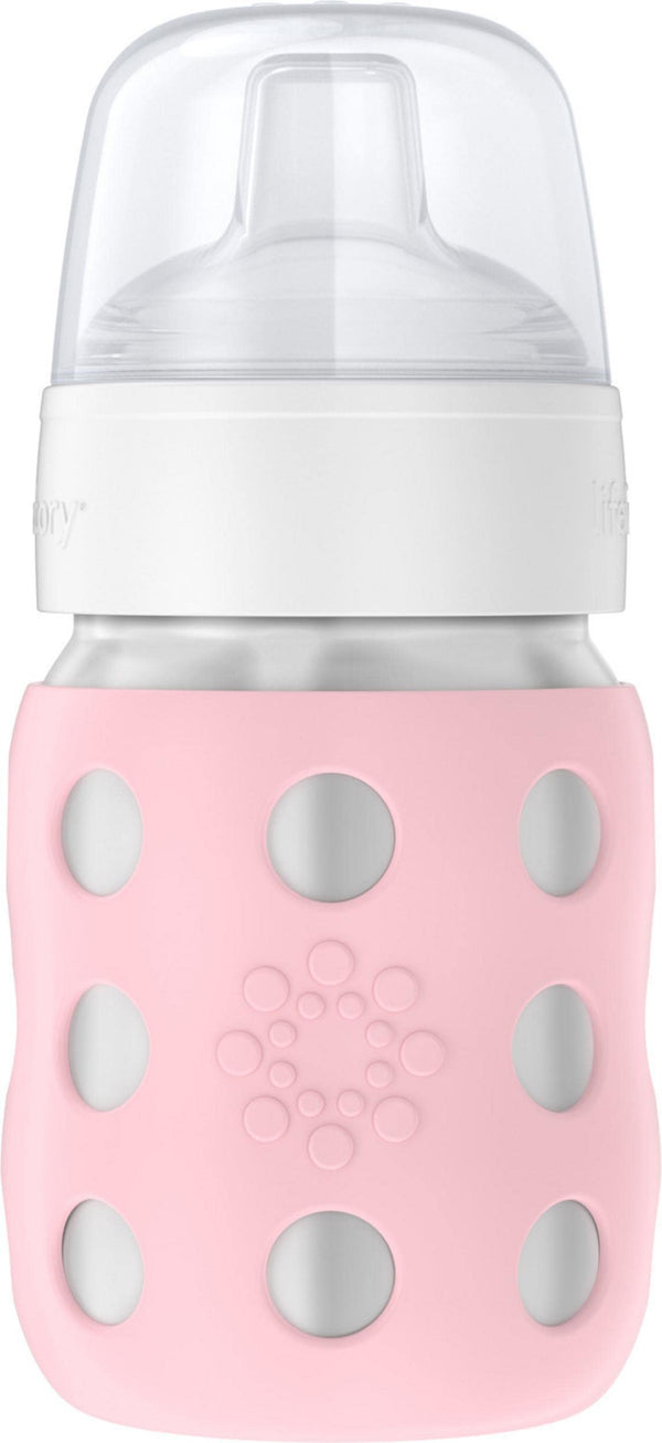 Lifefactory Desert Rose wide-neck bottle offers easy filling and cleaning