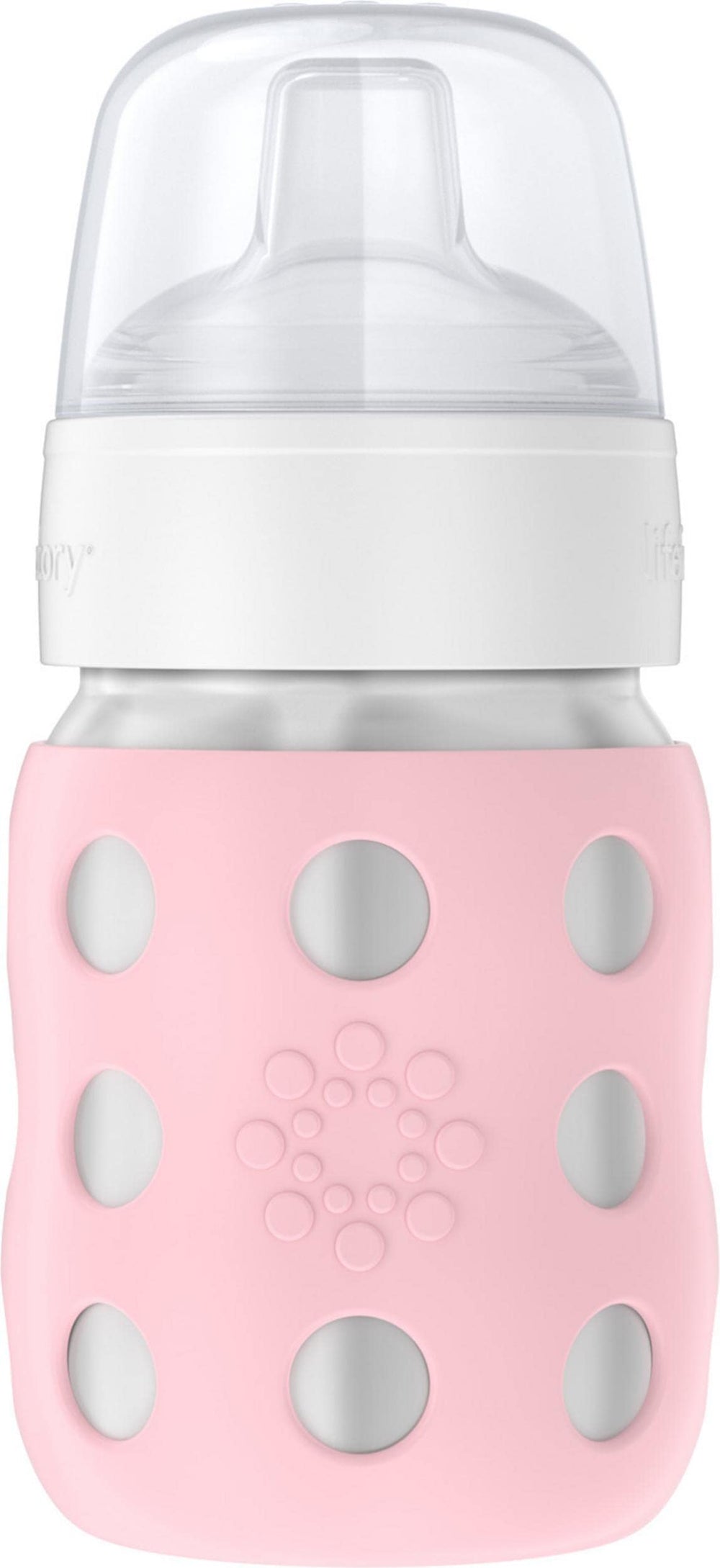 Lifefactory Desert Rose wide-neck bottle offers easy filling and cleaning