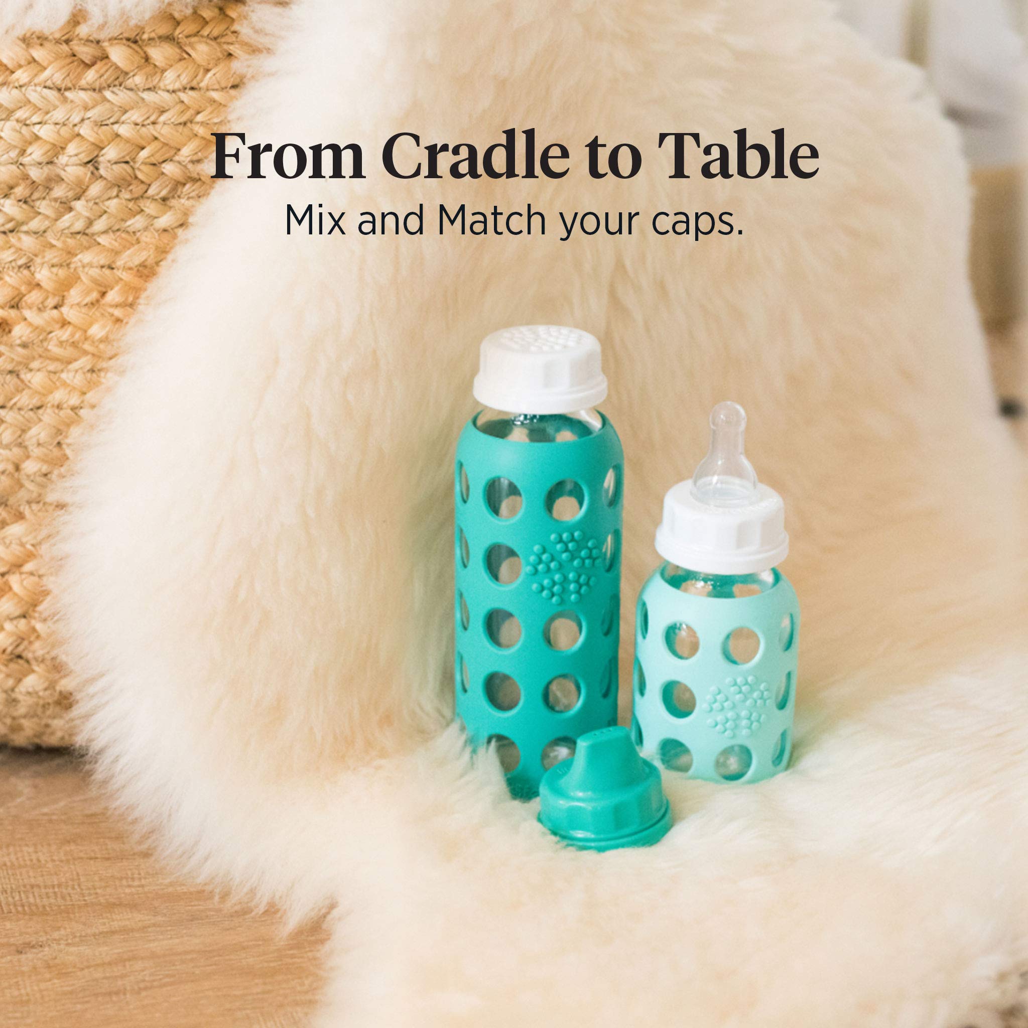 Dishwasher-safe Lifefactory bottle, easy to clean and maintain.