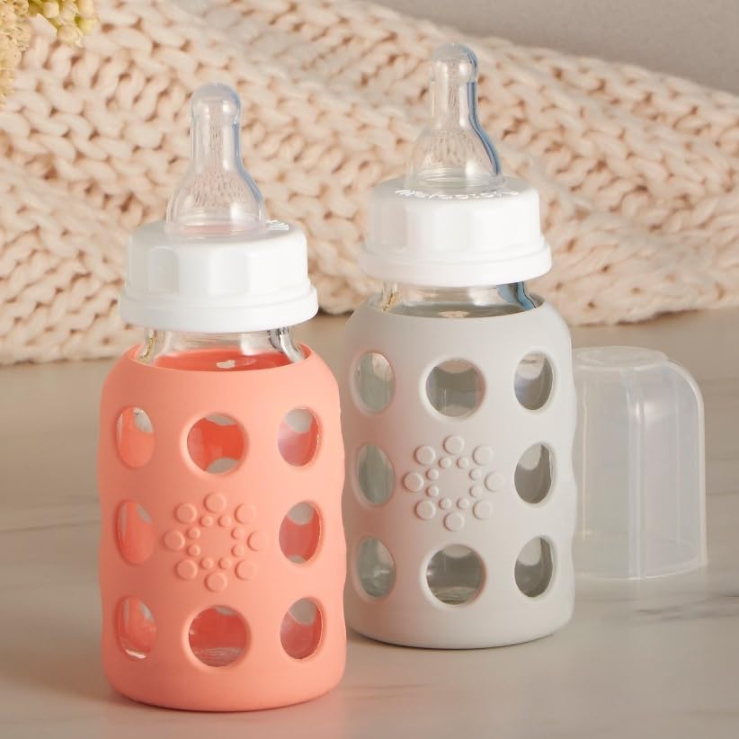 Lifefactory four-pack of 4 oz bottles for busy days.