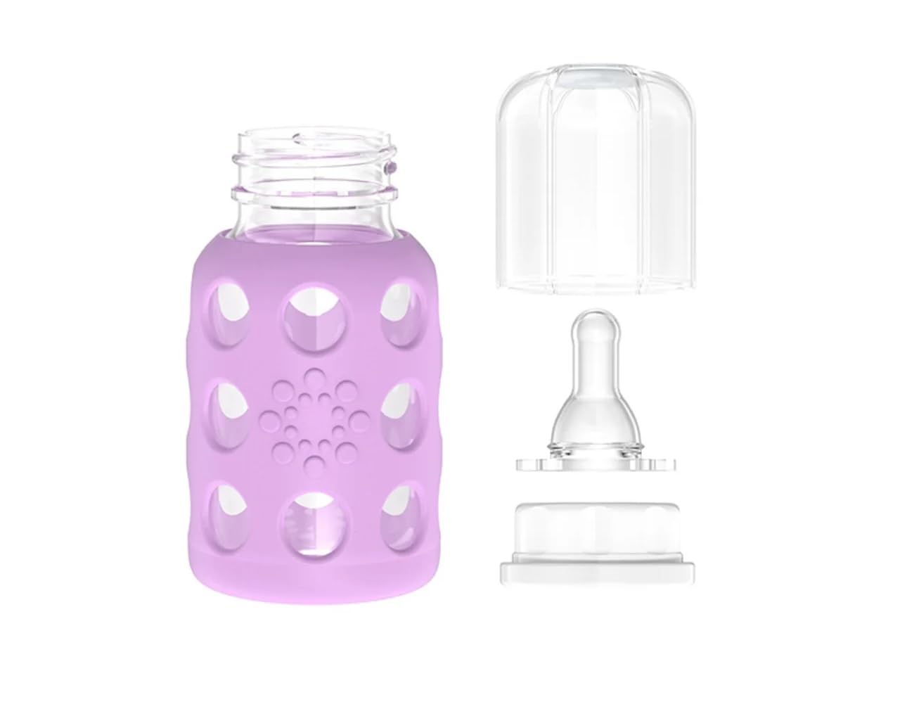 Lifefactory cantaloupe sleeve top view showcases cheerful color and grip