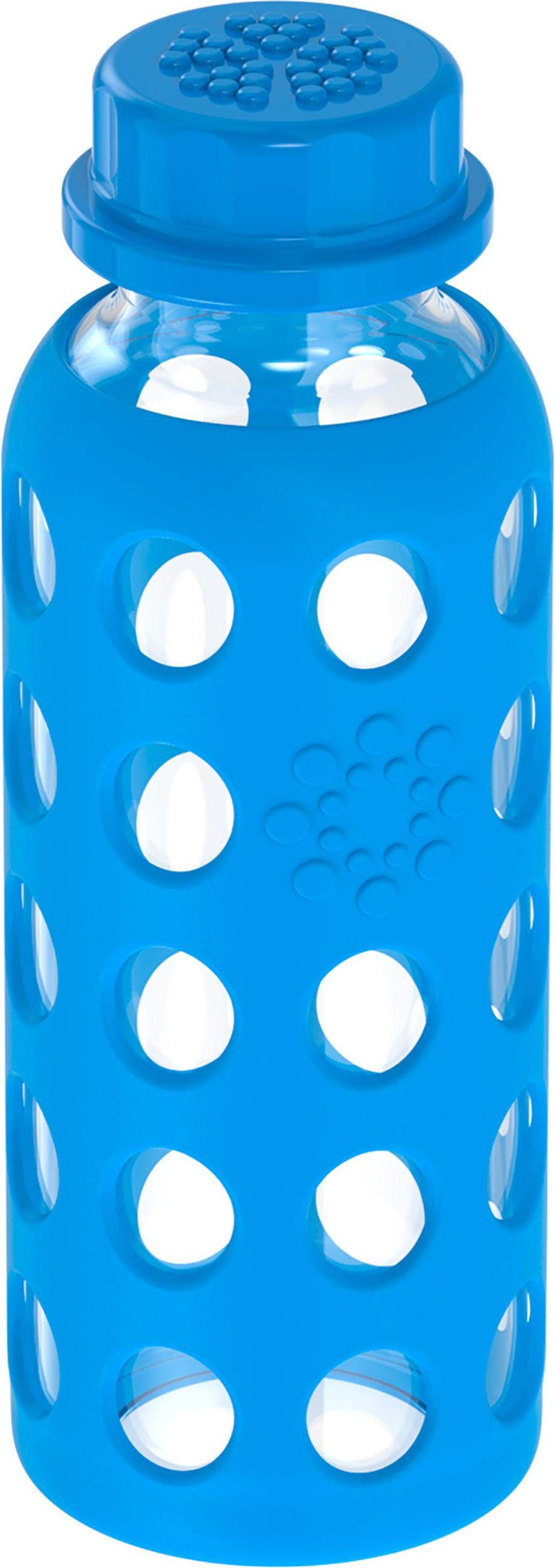 Lifefactory Ocean bottle with leakproof cap, easy to carry in backpack.