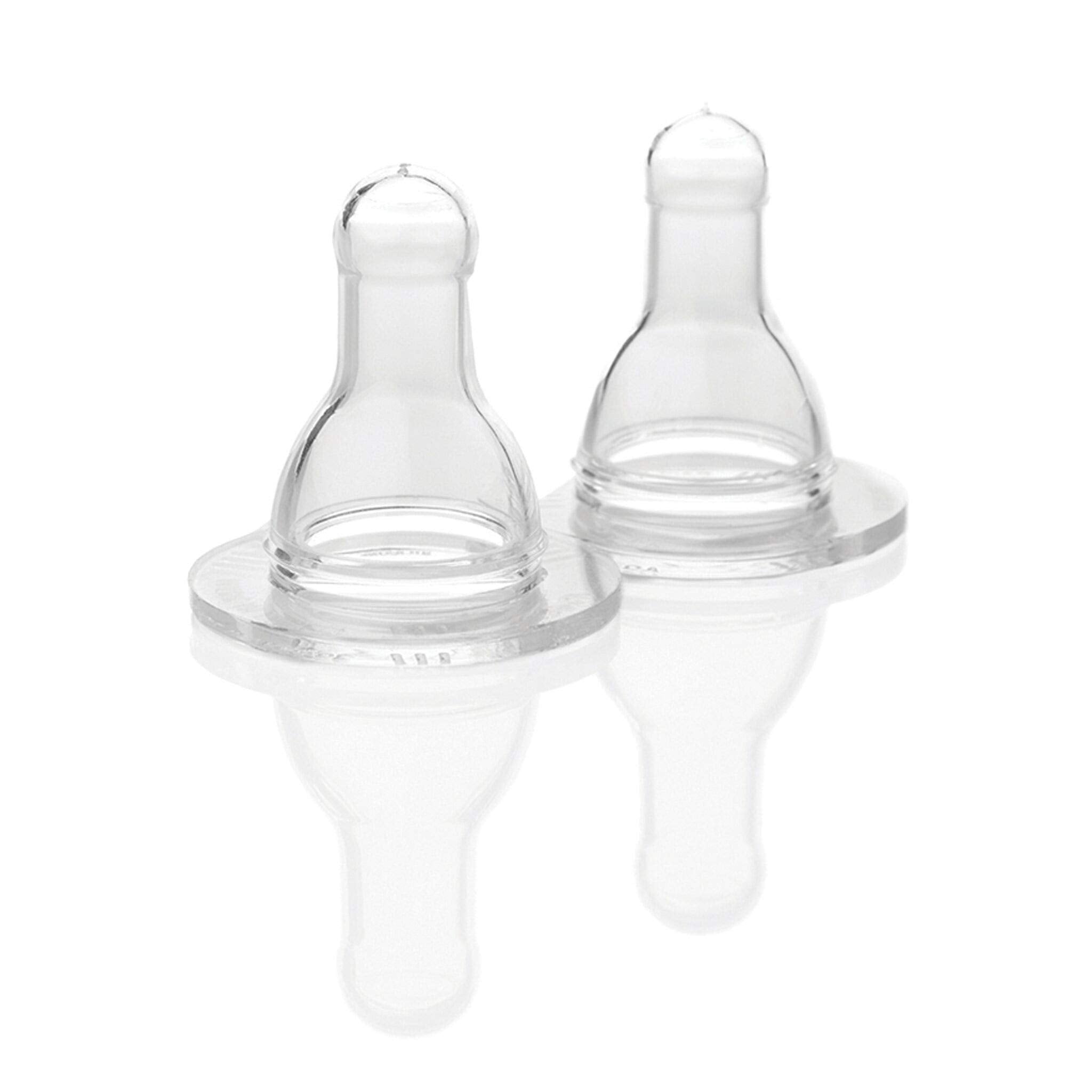 Lifefactory Nipples Y Cut BPA-free and top-rack dishwasher safe.