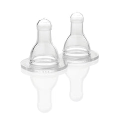 Lifefactory Nipples Y Cut BPA-free and top-rack dishwasher safe.
