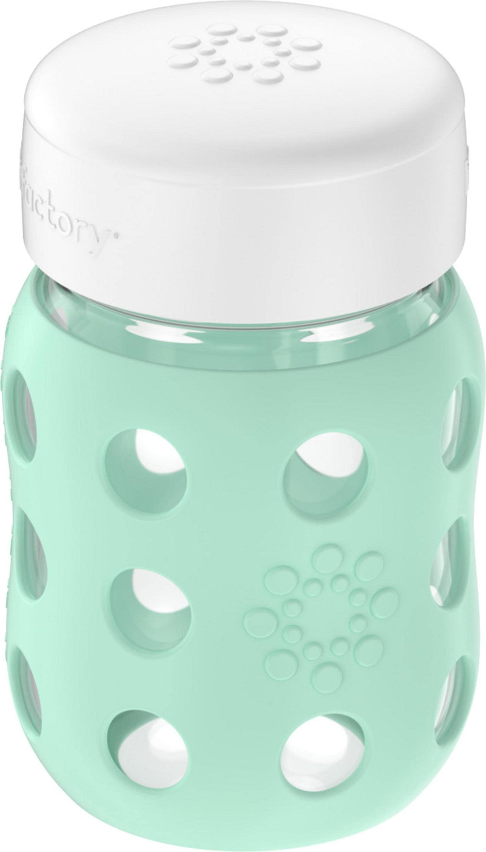 Lifefactory silicone sleeve protects glass during daily use and travel