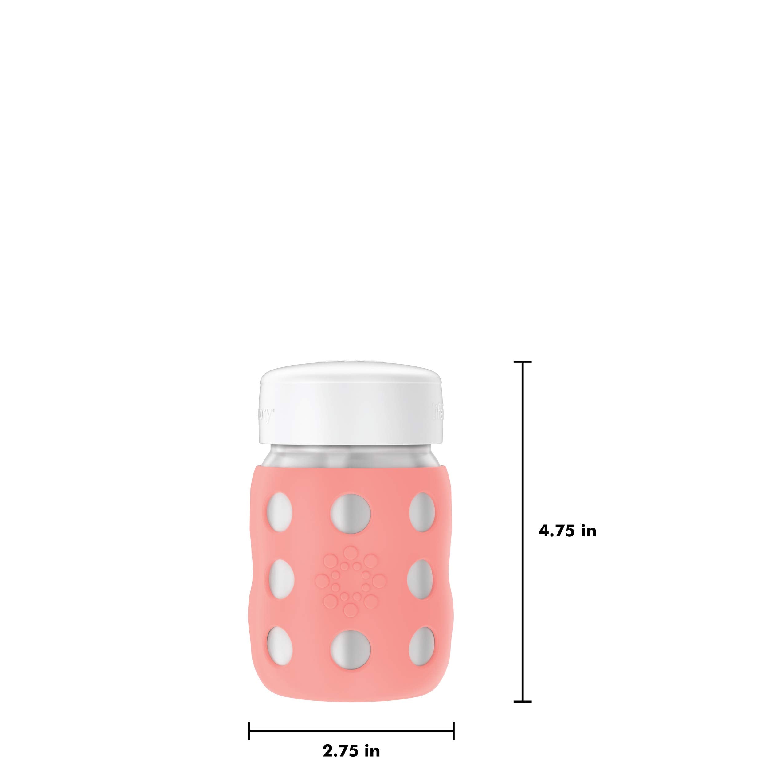 Lifefactory silicone sleeve protects bottle during daily use