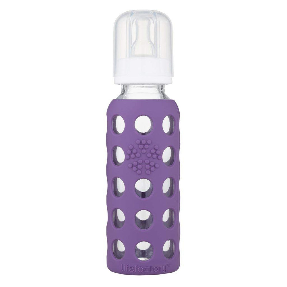Lifefactory Stage 1 nipple supports gentle newborn feeding.