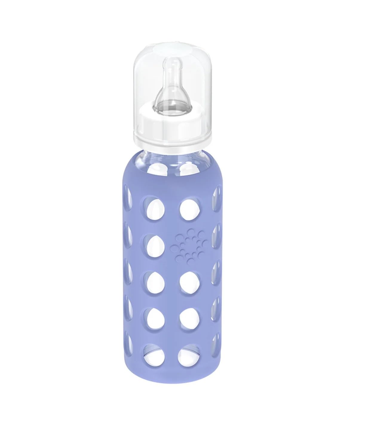 Stage 1 nipple included with Lifefactory bottle for newborn feeds.