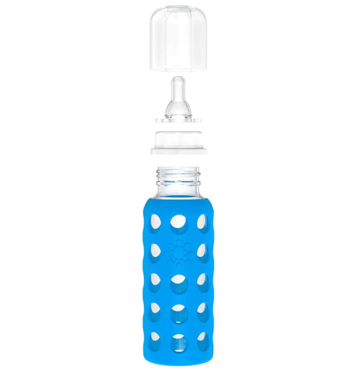Lifefactory Stage 1 nipple fits newborns for gentle feeding.