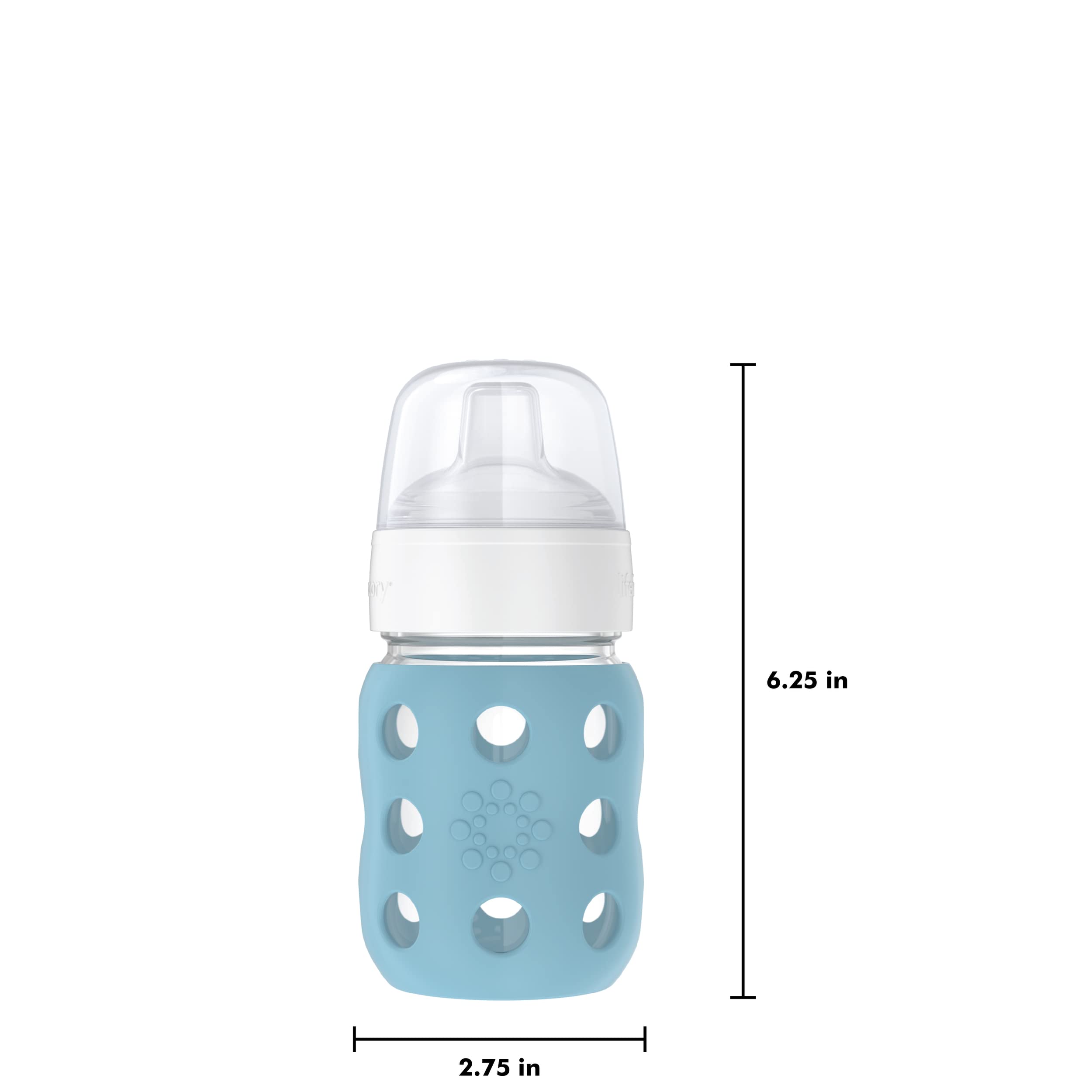 Lifefactory bottle is top-rack dishwasher safe for easy cleanup.