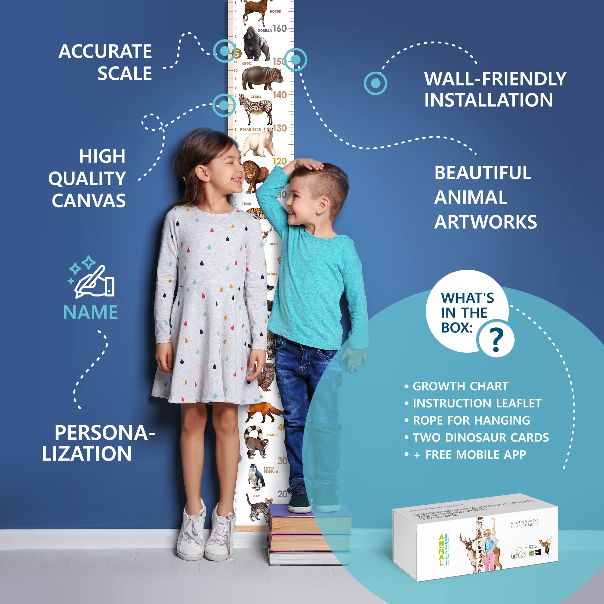 LIFELIKO growth chart with iOS AR app for interactive learning.