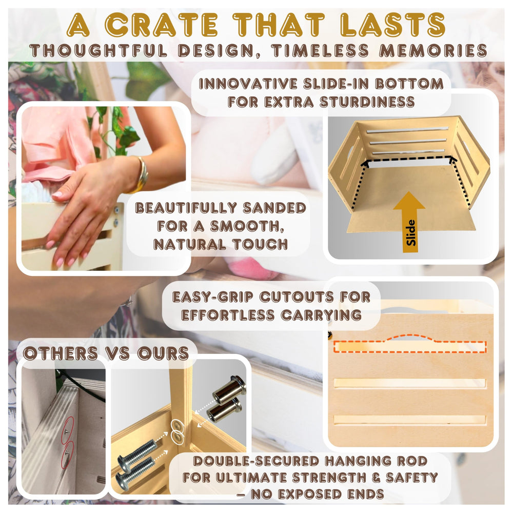 Lifemories side grips on the crate enable effortless carrying.