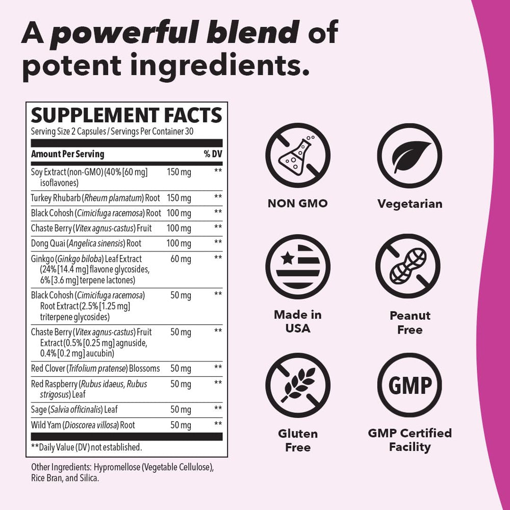 Natural menopause support from LifeSeasons Pausitivi-T in one bottle.