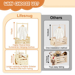 Lifesnug pushable baby gift basket helps organize clothes and toys