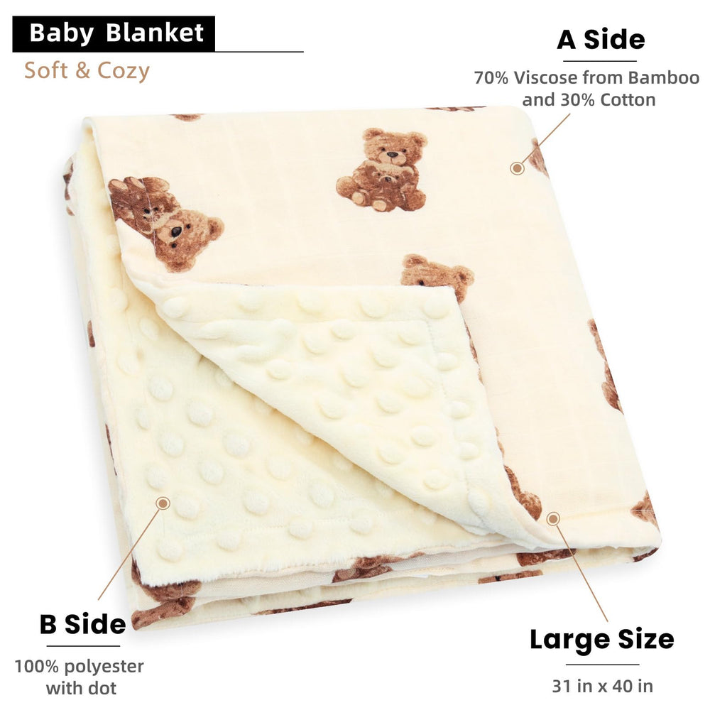 LifeTree blanket back with dotted polyester, warm and cozy touch