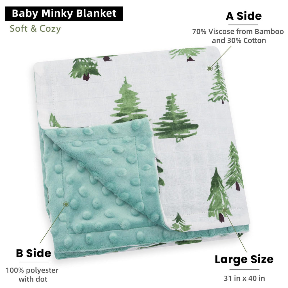 LifeTree blanket with dotted back adds tactile interest for baby exploration