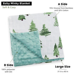 LifeTree blanket with dotted back adds tactile interest for baby exploration