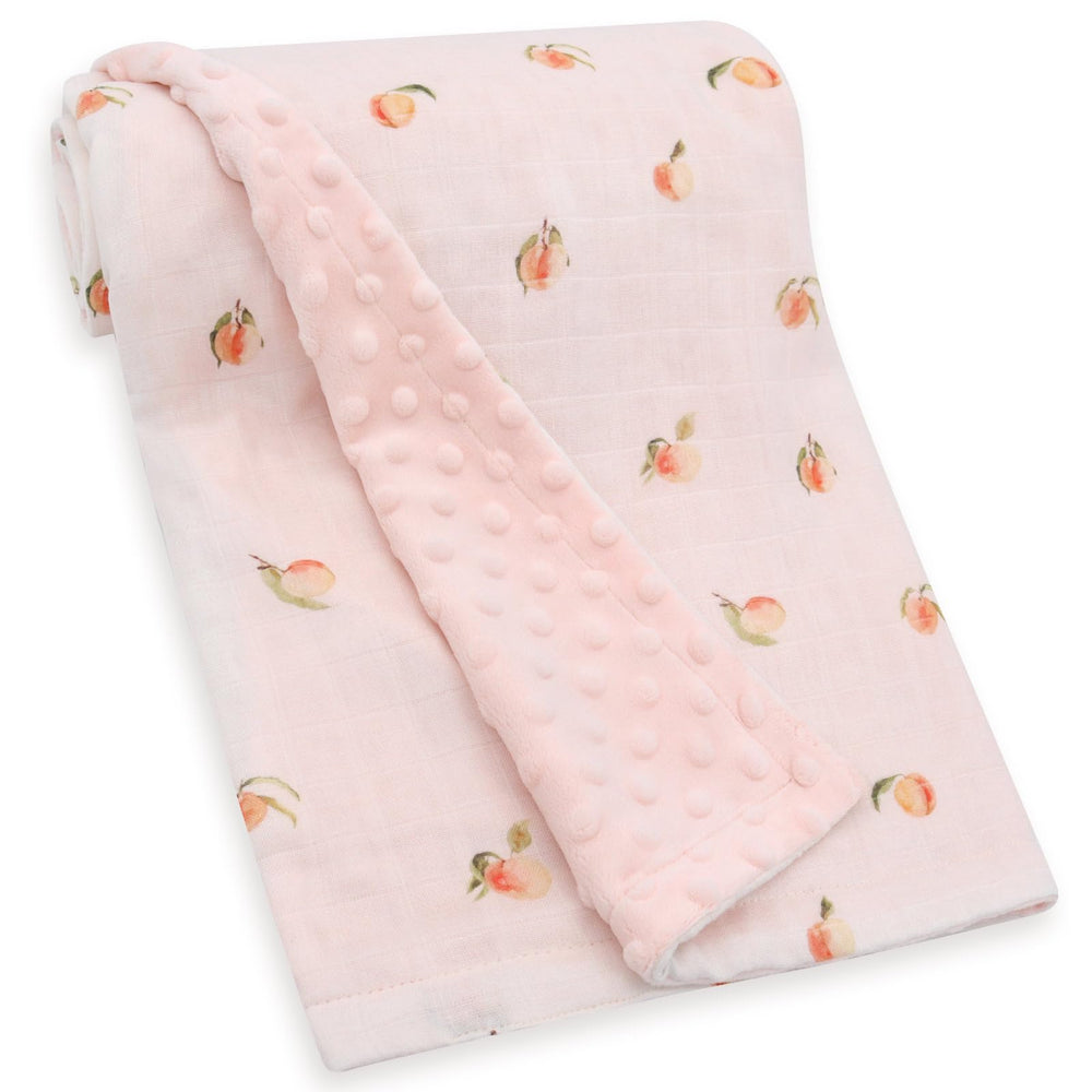 LifeTree baby blanket front muslin peach for soft, breathable comfort.