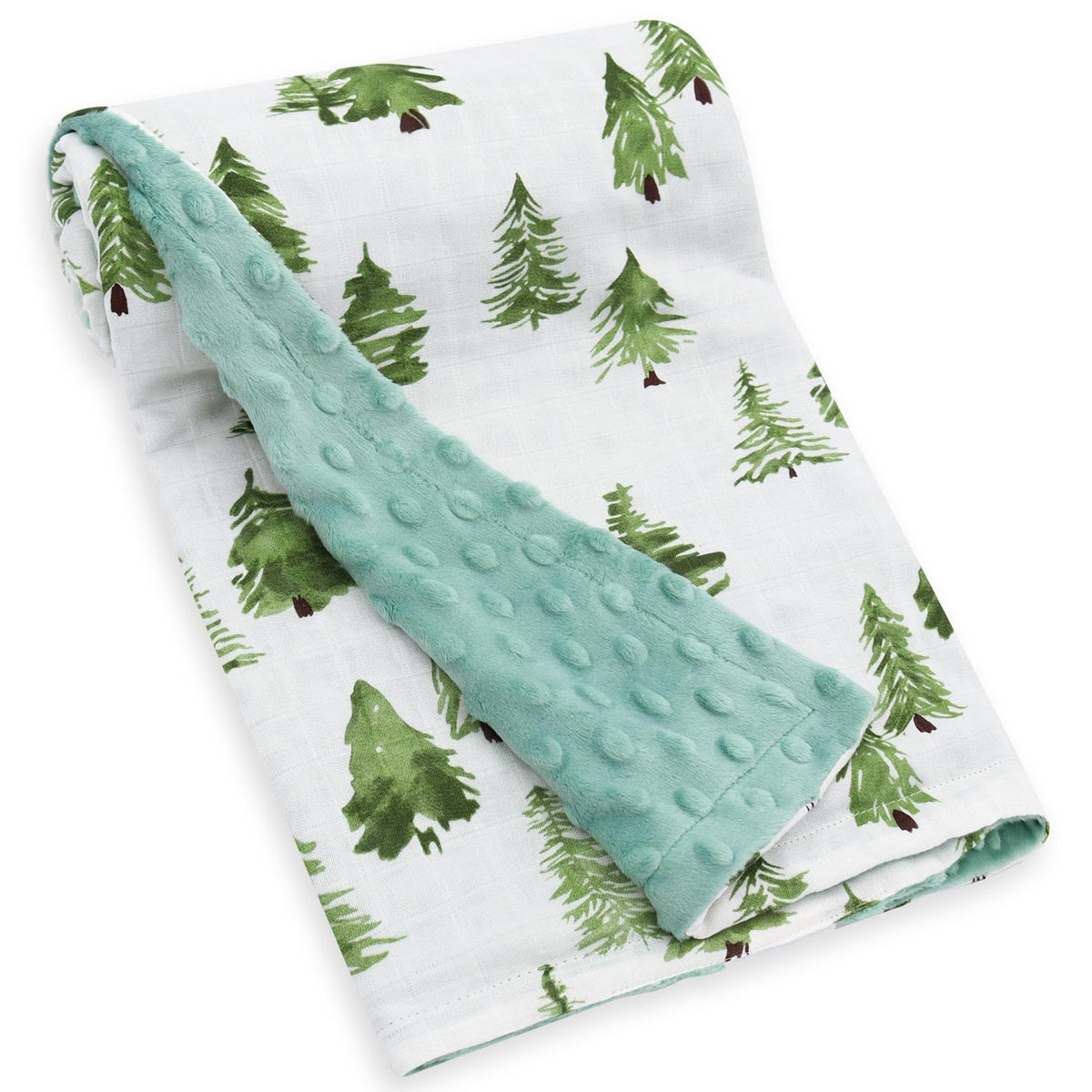 LifeTree baby blanket front muslin Pine Tree for a soft, breathable touch