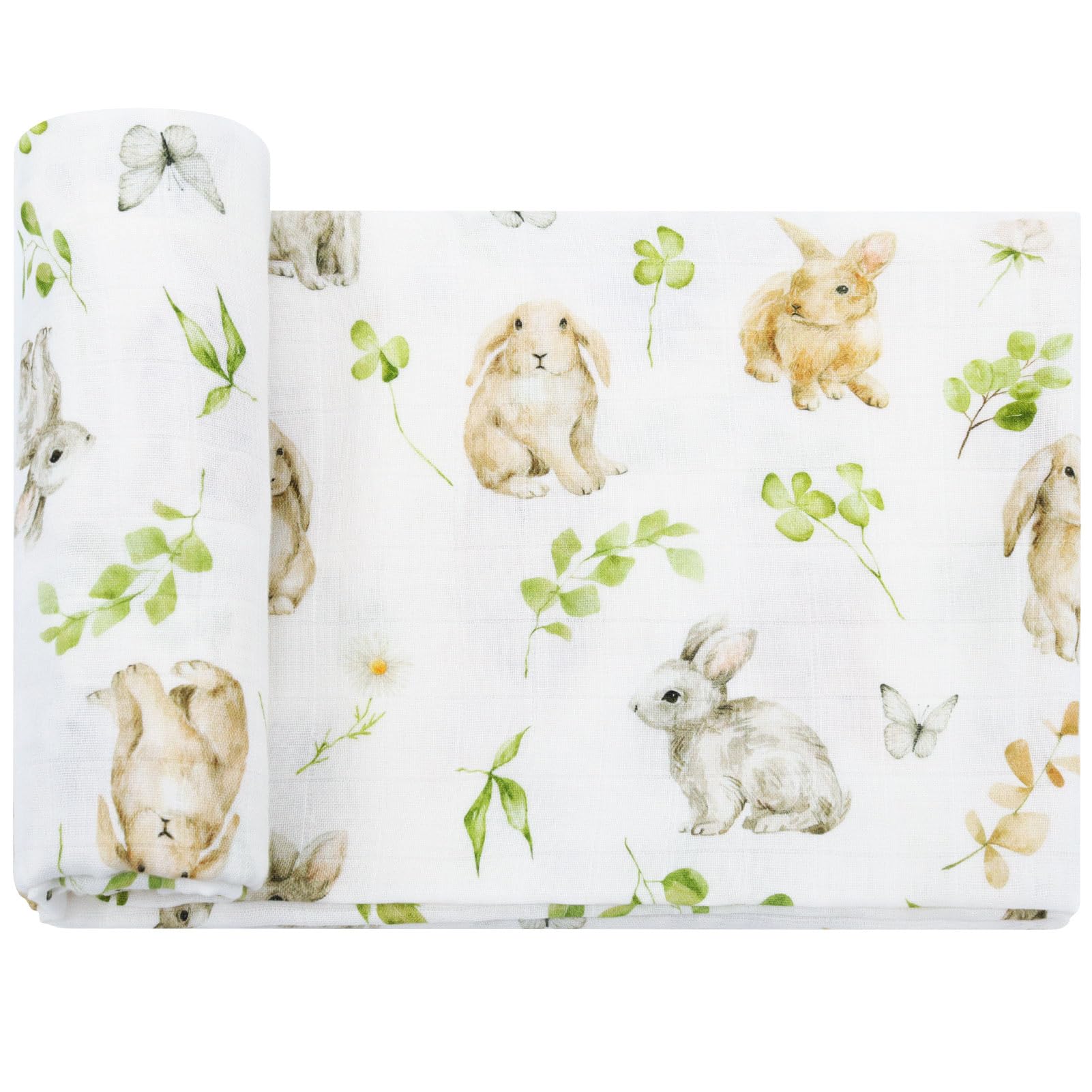 LifeTree baby swaddle blanket with leaf pattern for peaceful sleep and comfort.