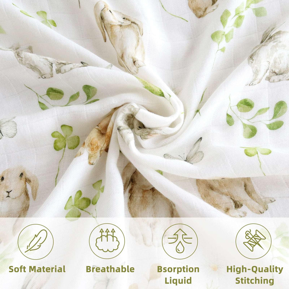 LifeTree baby swaddle blanket with rabbit pattern adds cute style for newborns.