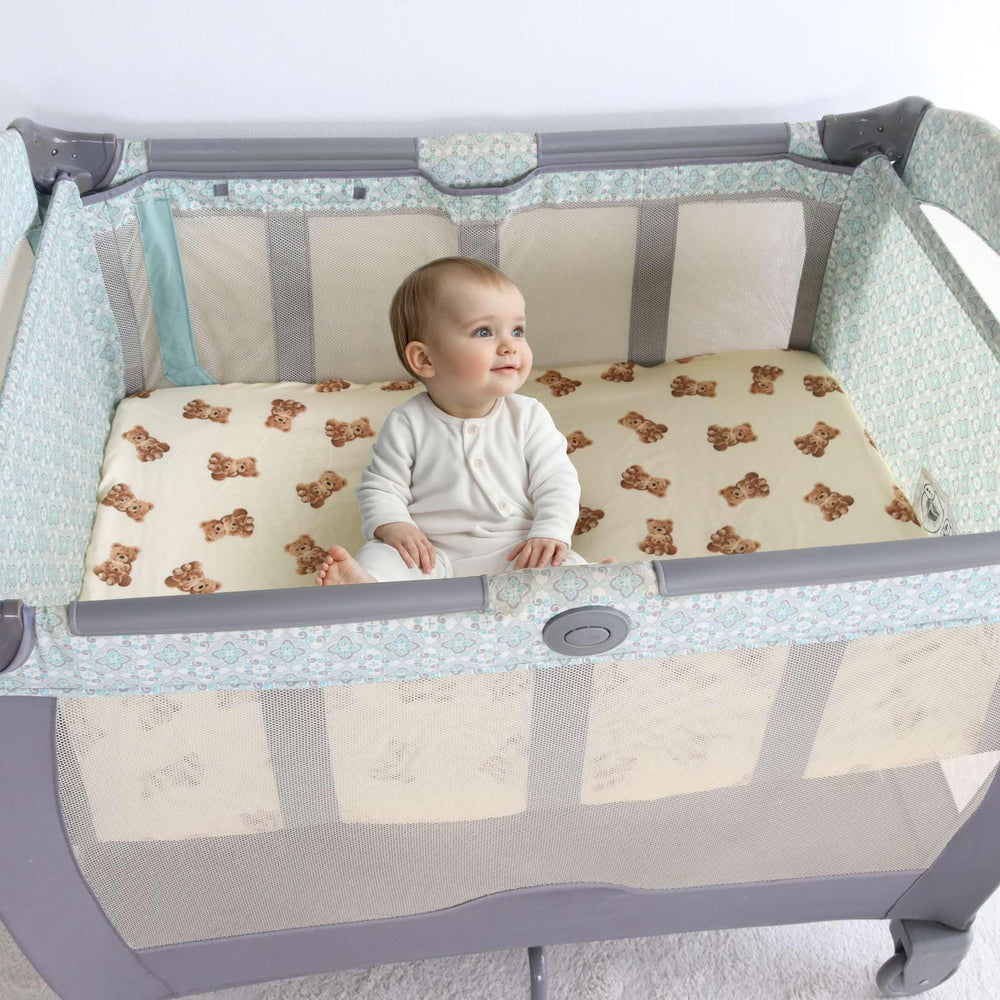LifeTree bear-pattern nursery design adds friendly visuals for baby engagement