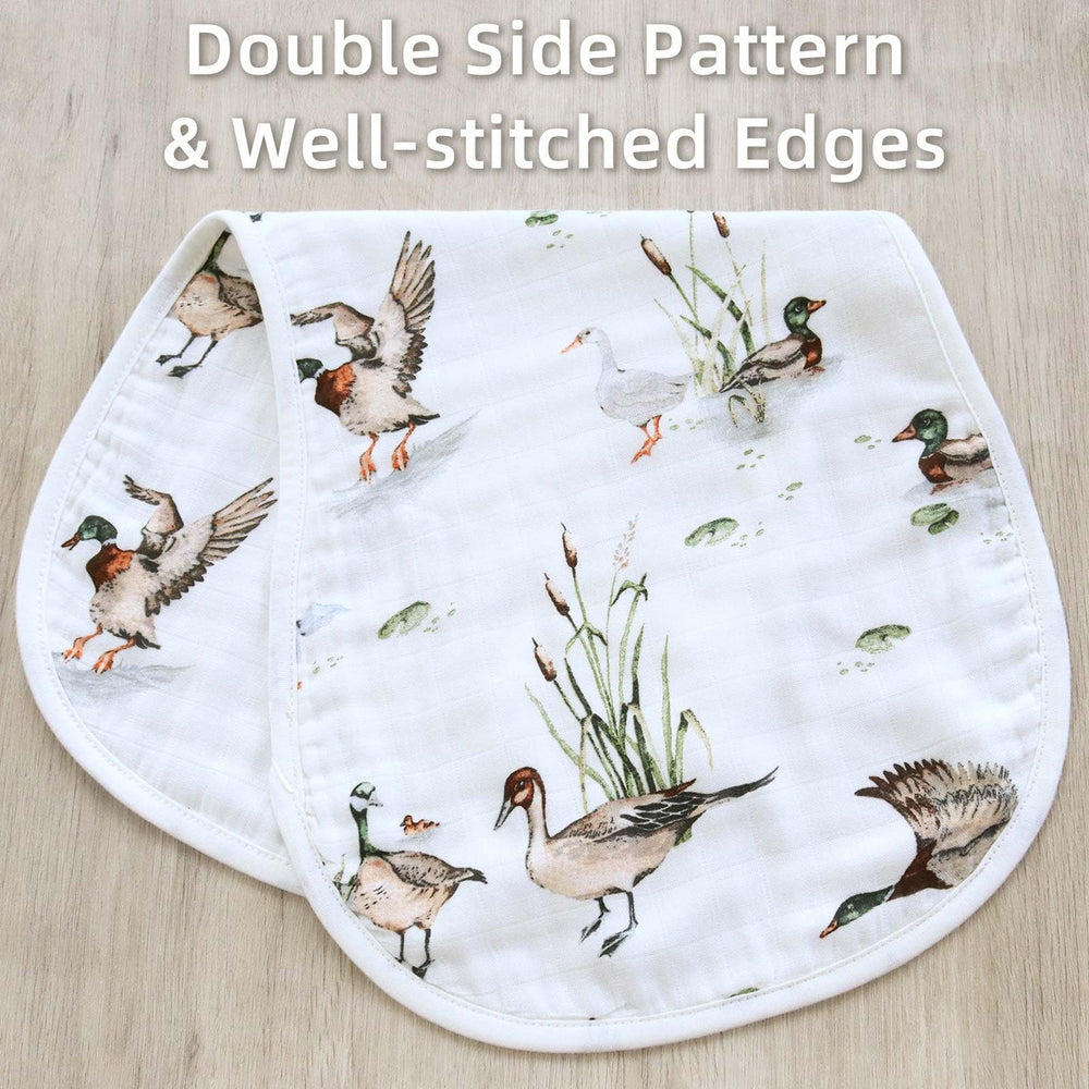 LifeTree burp cloth draped over shoulder during feeding