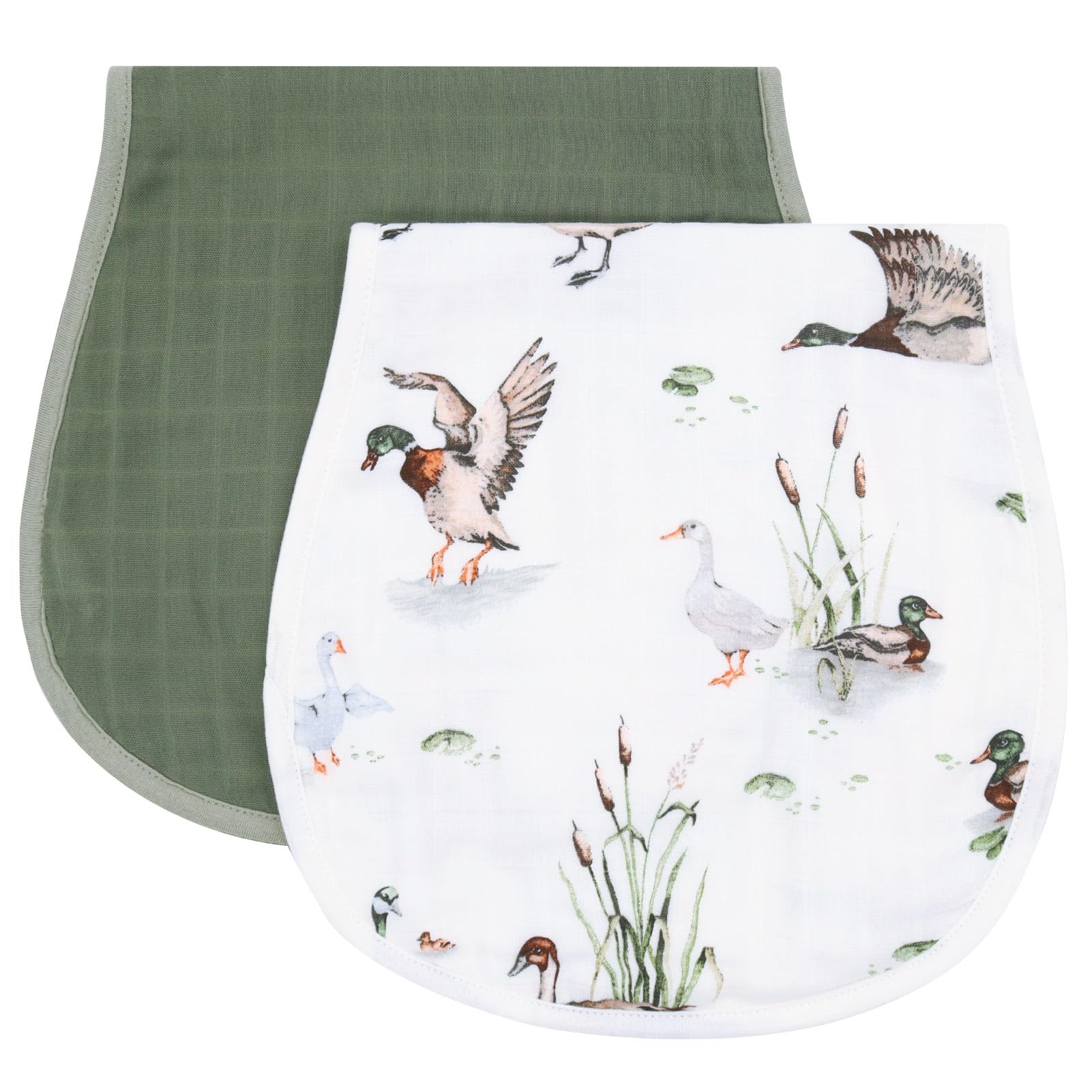 LifeTree burp cloth MallardDuck print, soft and absorbent for daily baby care