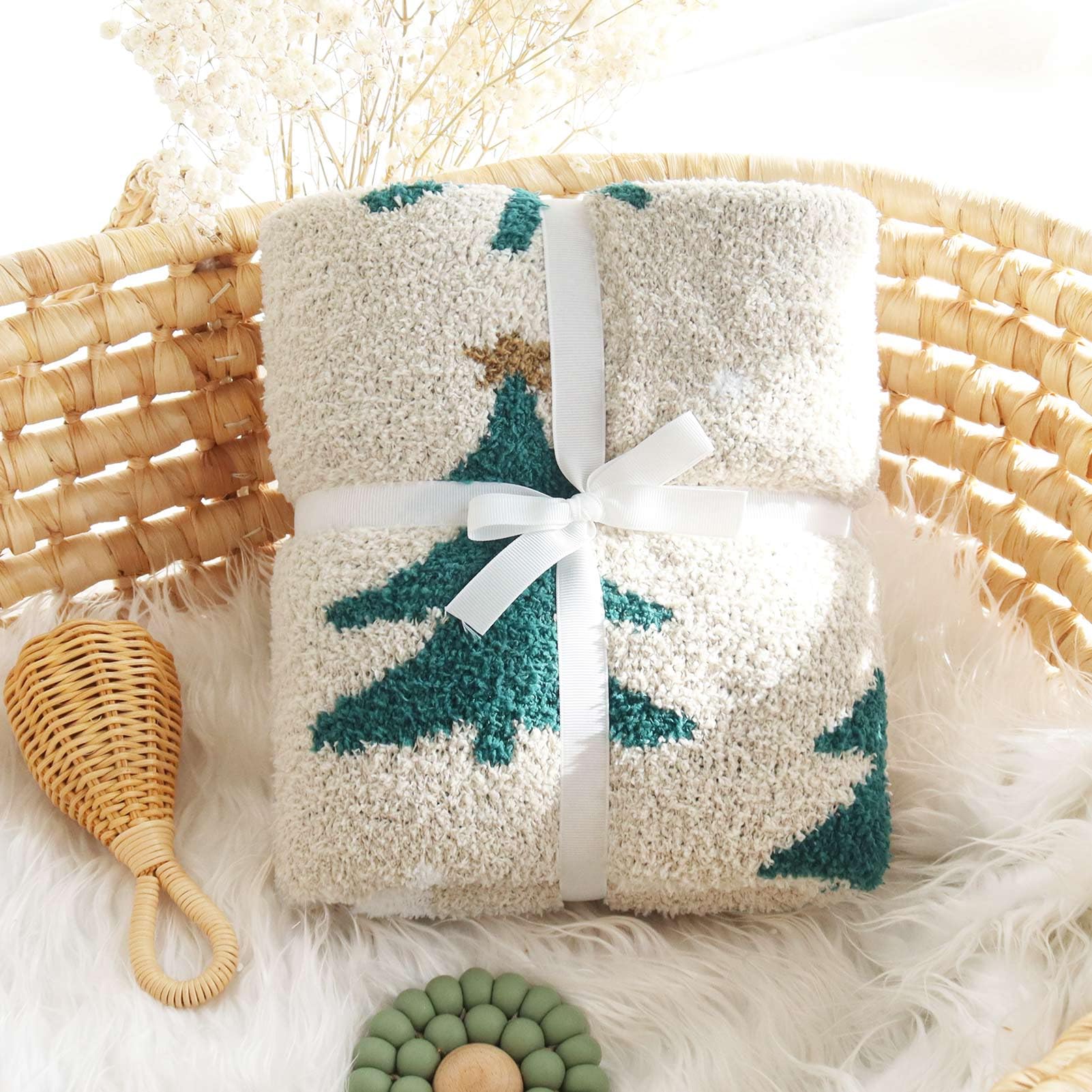 LifeTree blanket folds neatly for on-the-go comfort during travel.