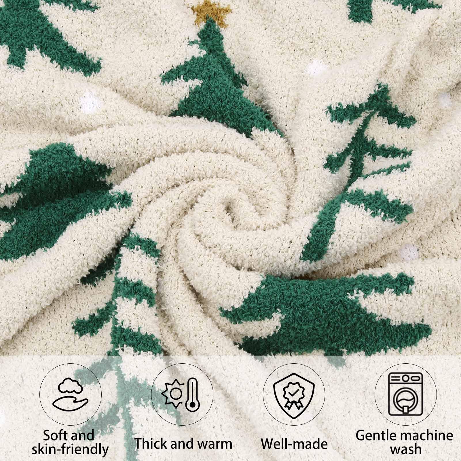 LifeTree Cozy Plush Blanket in PineTree pattern enhances stroller naps.