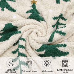 LifeTree Cozy Plush Blanket in PineTree pattern enhances stroller naps.