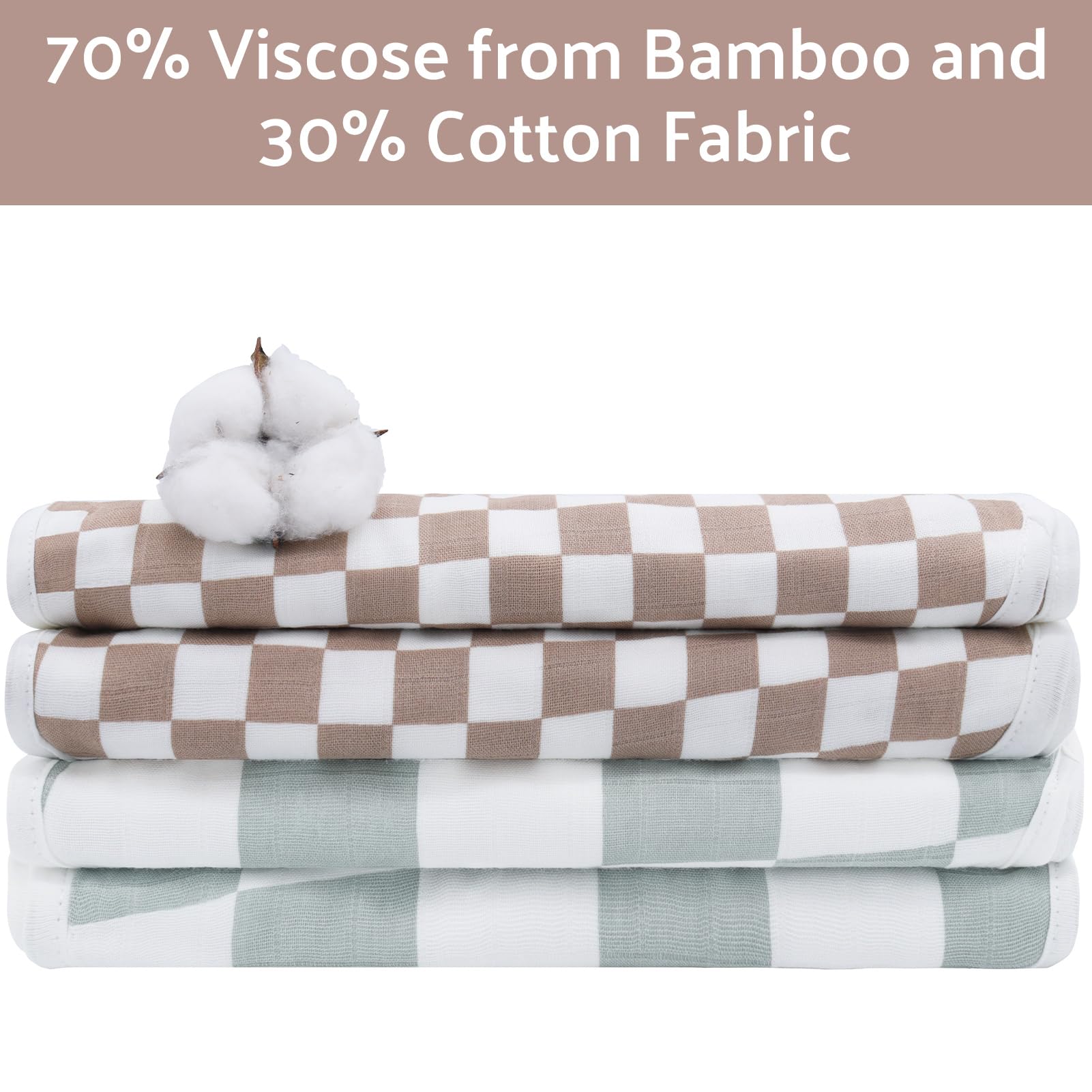 LifeTree bamboo-cotton muslin blend provides breathable, gentle softness.