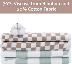 LifeTree bamboo-cotton muslin blend provides breathable, gentle softness.