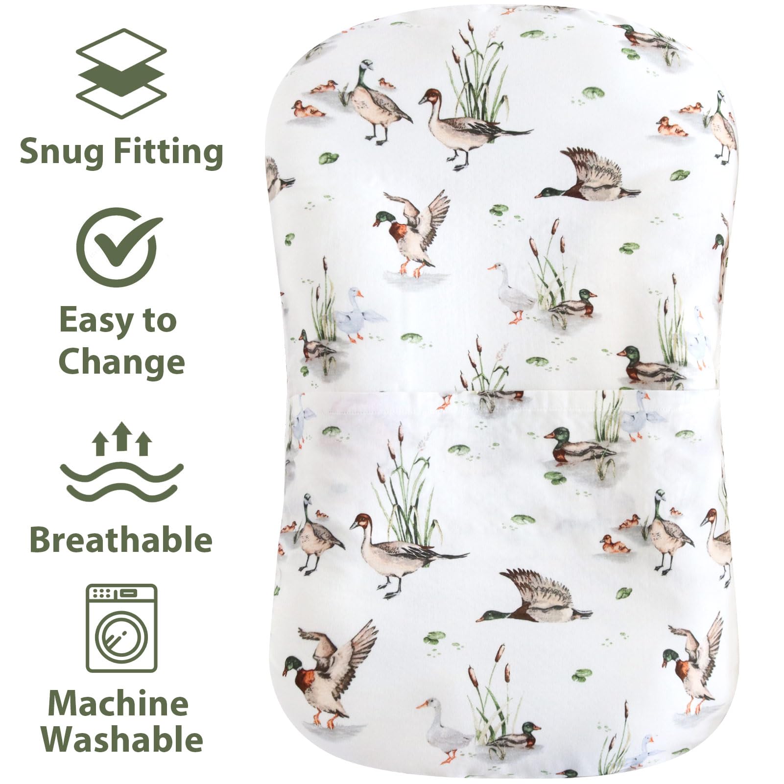 LifeTree muslin lounger cover highlights soft breathable fabric for newborn comfort