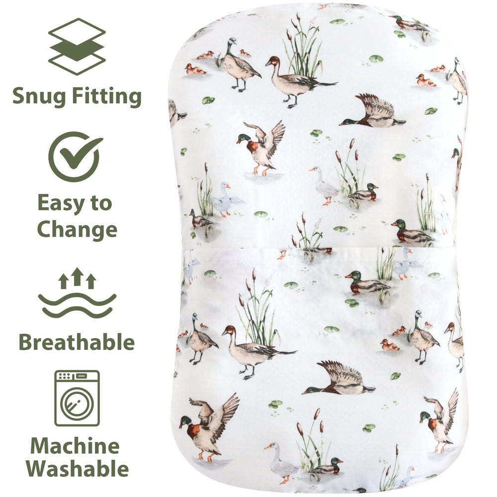 LifeTree muslin lounger cover highlights soft breathable fabric for newborn comfort