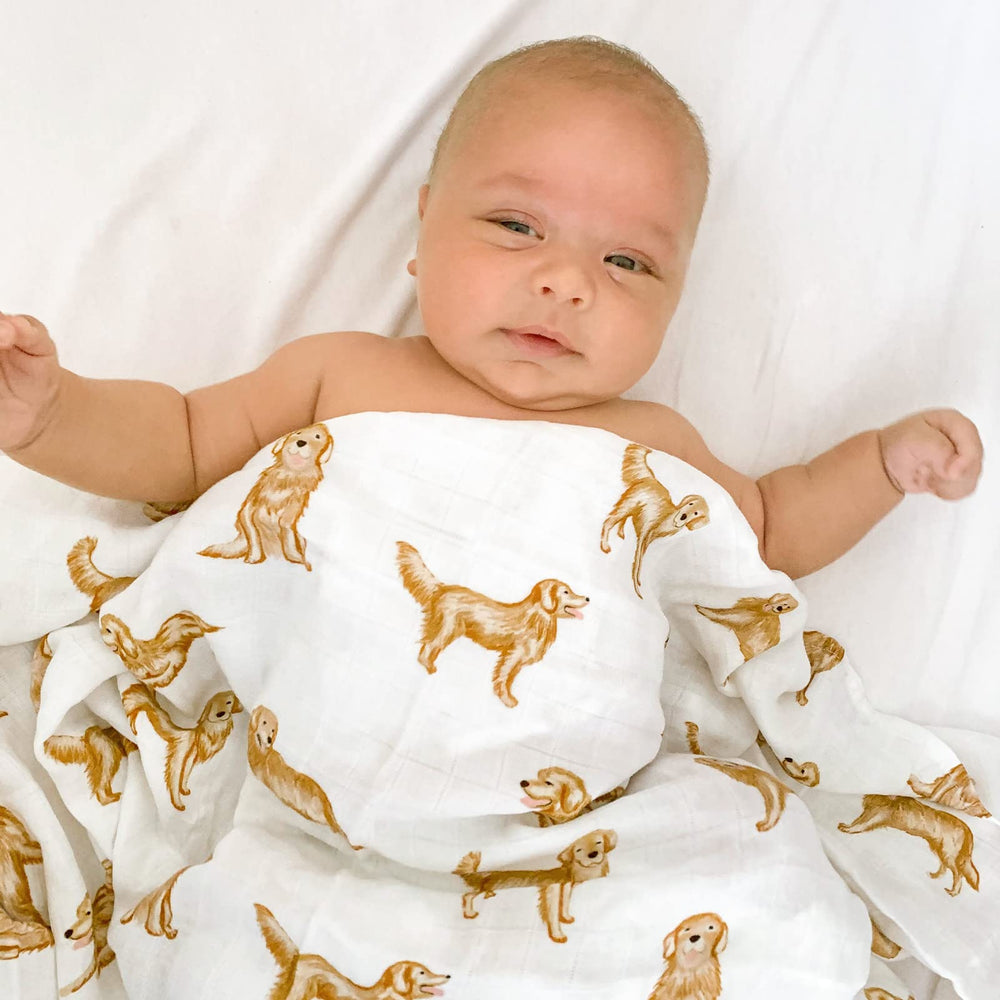 LifeTree muslin swaddle snug newborn wrap in a 47x47 blanket.