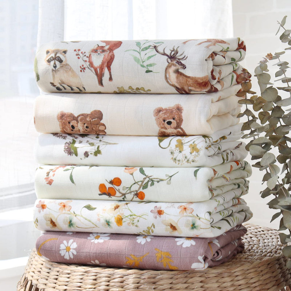 LifeTree muslin swaddle stroller cover provides shade and comfort.