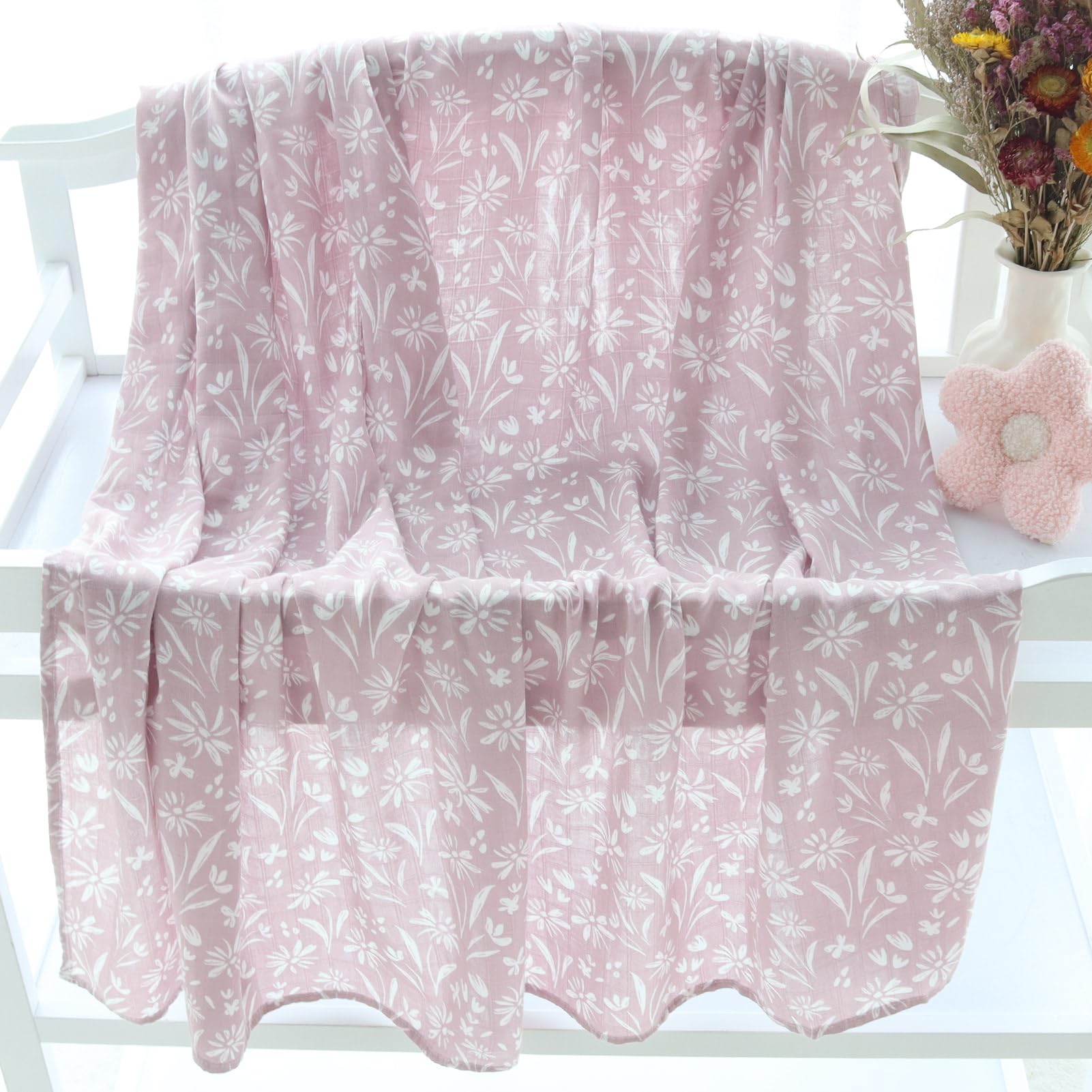 LifeTree swaddle blanket perfect for newborn photos and nursery decor