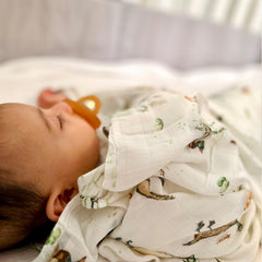 LifeTree 47x47 in swaddle blanket offers ample wrap for snuggly swaddling.