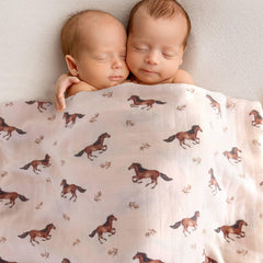 LifeTree large 47x47 inch swaddle blanket for easy wrapping and versatility.