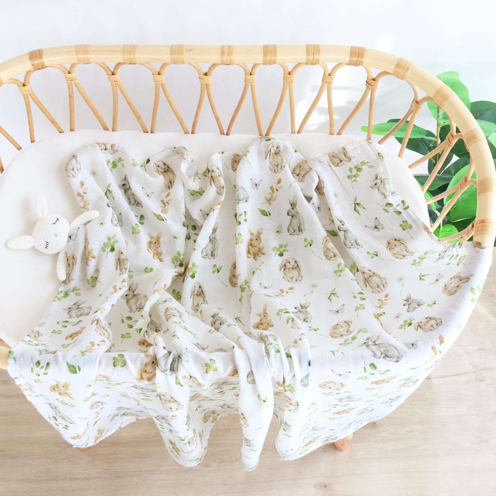 LifeTree swaddle supports multi-use as crib cover or nursing wrap.