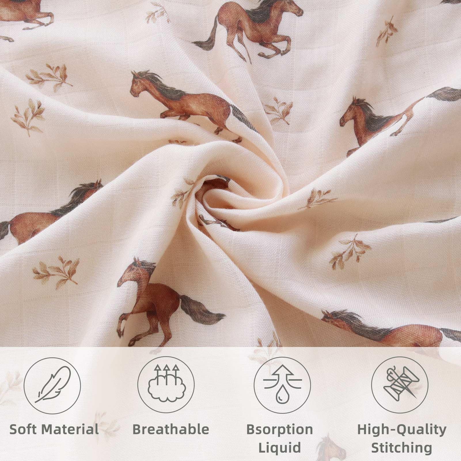 LifeTree soft muslin fabric feels gentle on a baby's delicate skin.