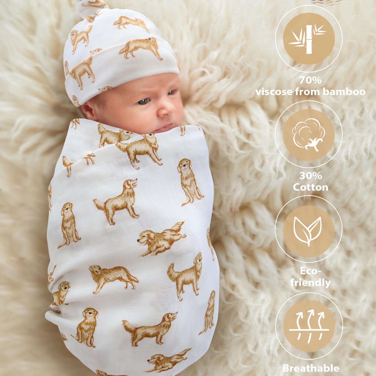 LifeTree swaddle doubles as a stroller cover for on-the-go use.