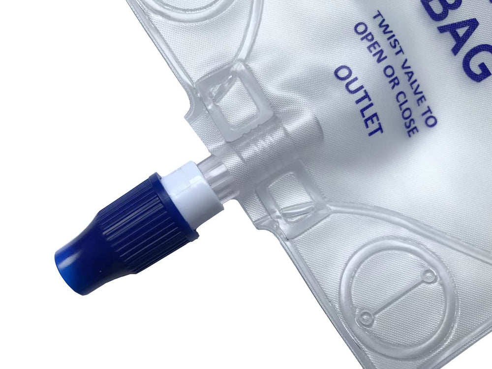 Lifevv clear bag with twist drain valve enables easier emptying and control
