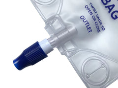 Lifevv clear bag with twist drain valve enables easier emptying and control